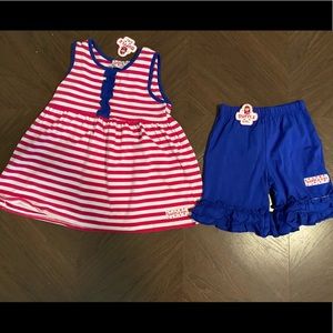 Ruffle girl tank set